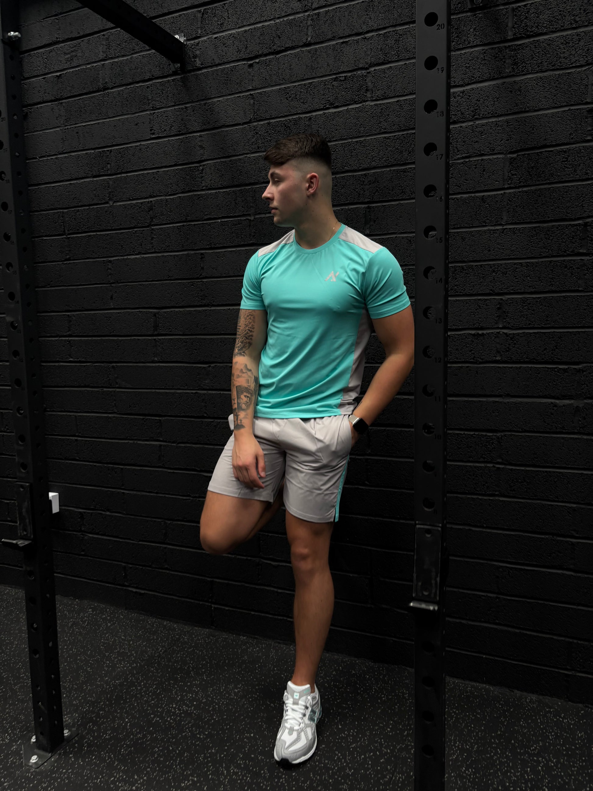 AX PERFORMANCE TEE SET GREY | MINT