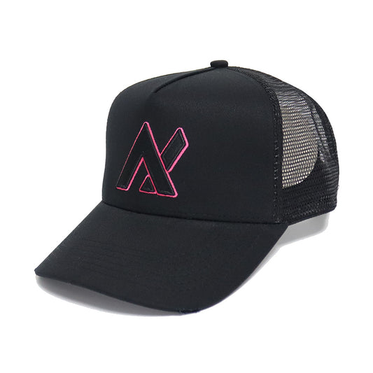 AX LOGO CAP BLACK PINK OUTLINE