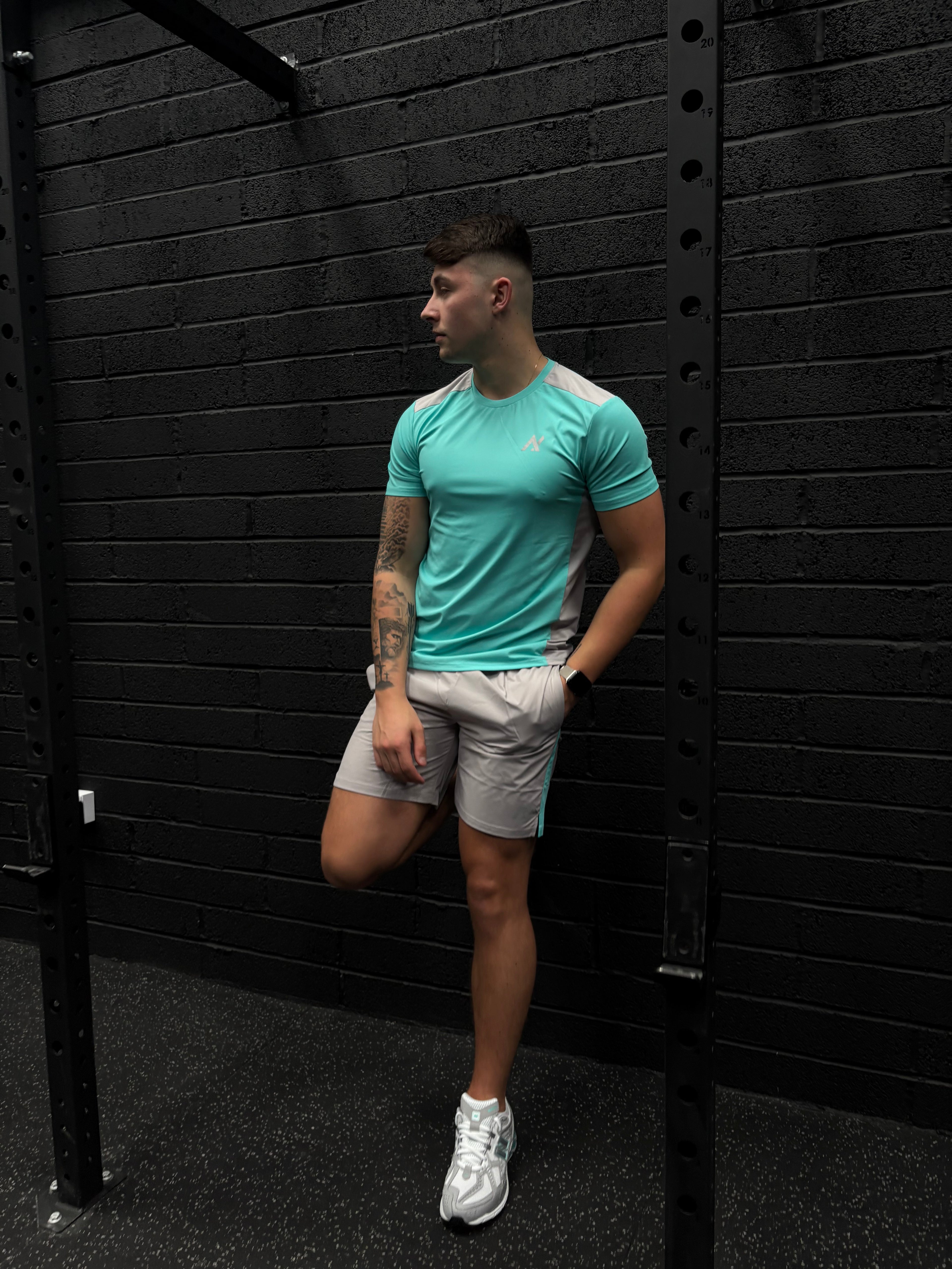 AX PERFORMANCE TEE GREY | MINT