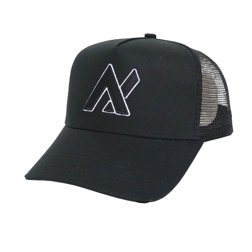 AX LOGO CAP BLACK WHITE OUTLINE