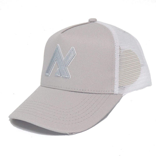 AX LOGO CAP GREY WHITE OUTLINE