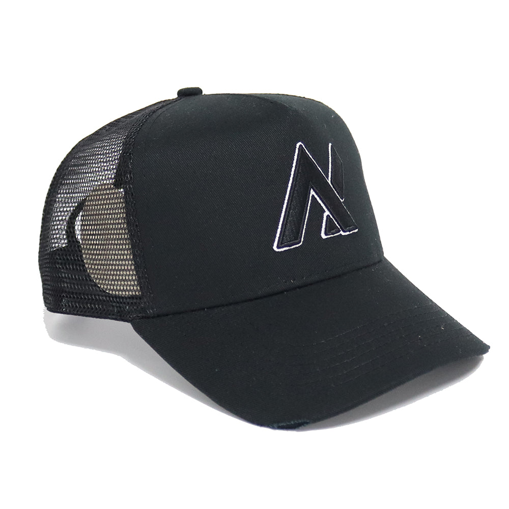 AX LOGO CAP BLACK WHITE OUTLINE